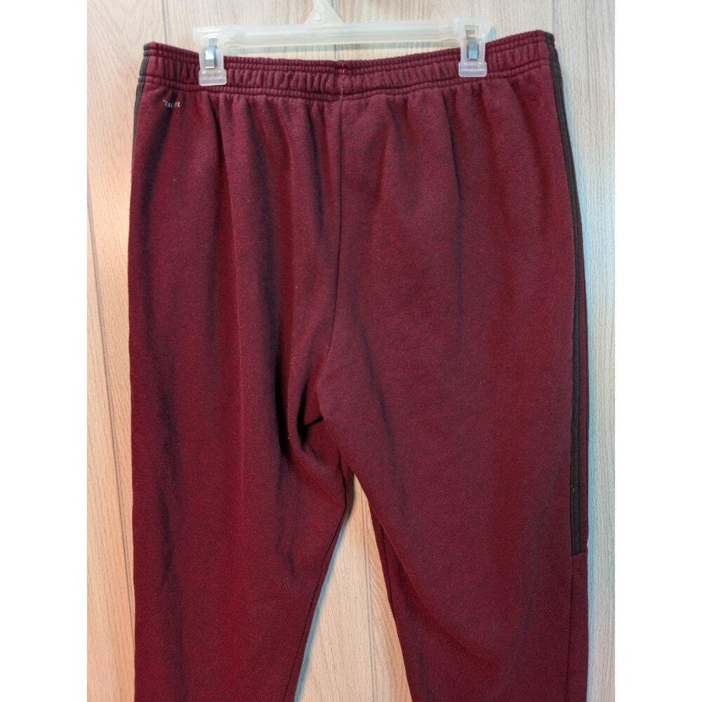 Adidas Pants Mens XL Red Track Warm Up Zip Jogger Drawstring Sweatpants Gym Run - Picture 5 of 10